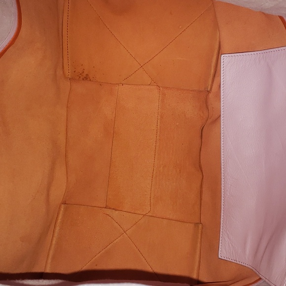 Pheobe Bi Cabas Philo Celine Tote Bag Authentic Orange And Pink - Picture 7 of 12